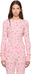 GUIZIO Pink Long Sleeve Thermal T-shirt
