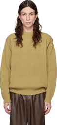 AURALEE Yellow Crewneck Sweater