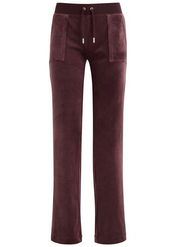 Photo: Juicy Couture Del Ray Logo Velour Sweatpants Dark Red