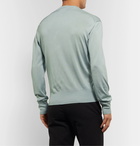 TOM FORD - Slim-Fit Silk Sweater - Blue