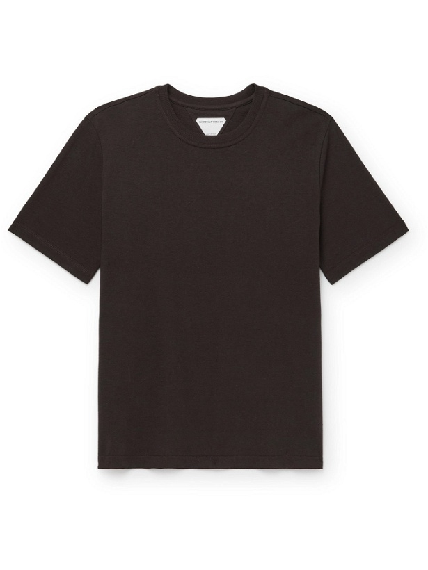 Photo: BOTTEGA VENETA - Cotton-Jersey T-Shirt - Brown - XS