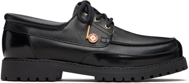 Photo: Casablanca Black Leather Boat Shoes