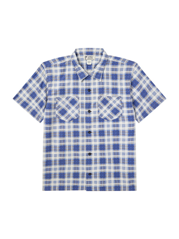 Photo: RRL - Checked Brushed Cotton Shirt - Blue
