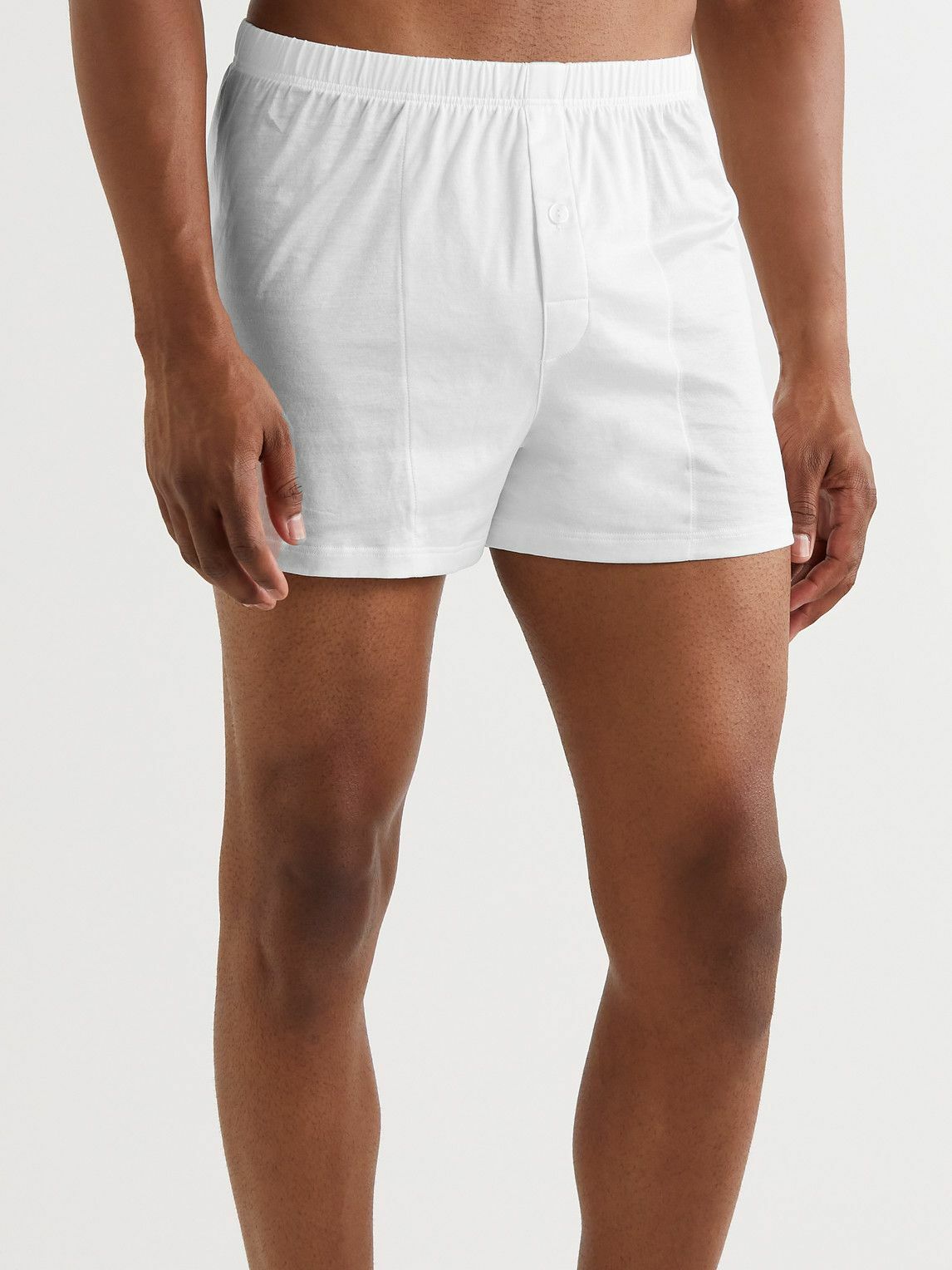 Hanro - Mercerised Cotton Boxer Shorts - White Hanro