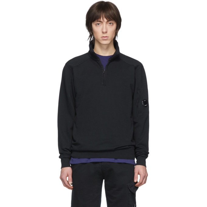 Photo: C.P. Company Black Half-Zip Sweatshirt