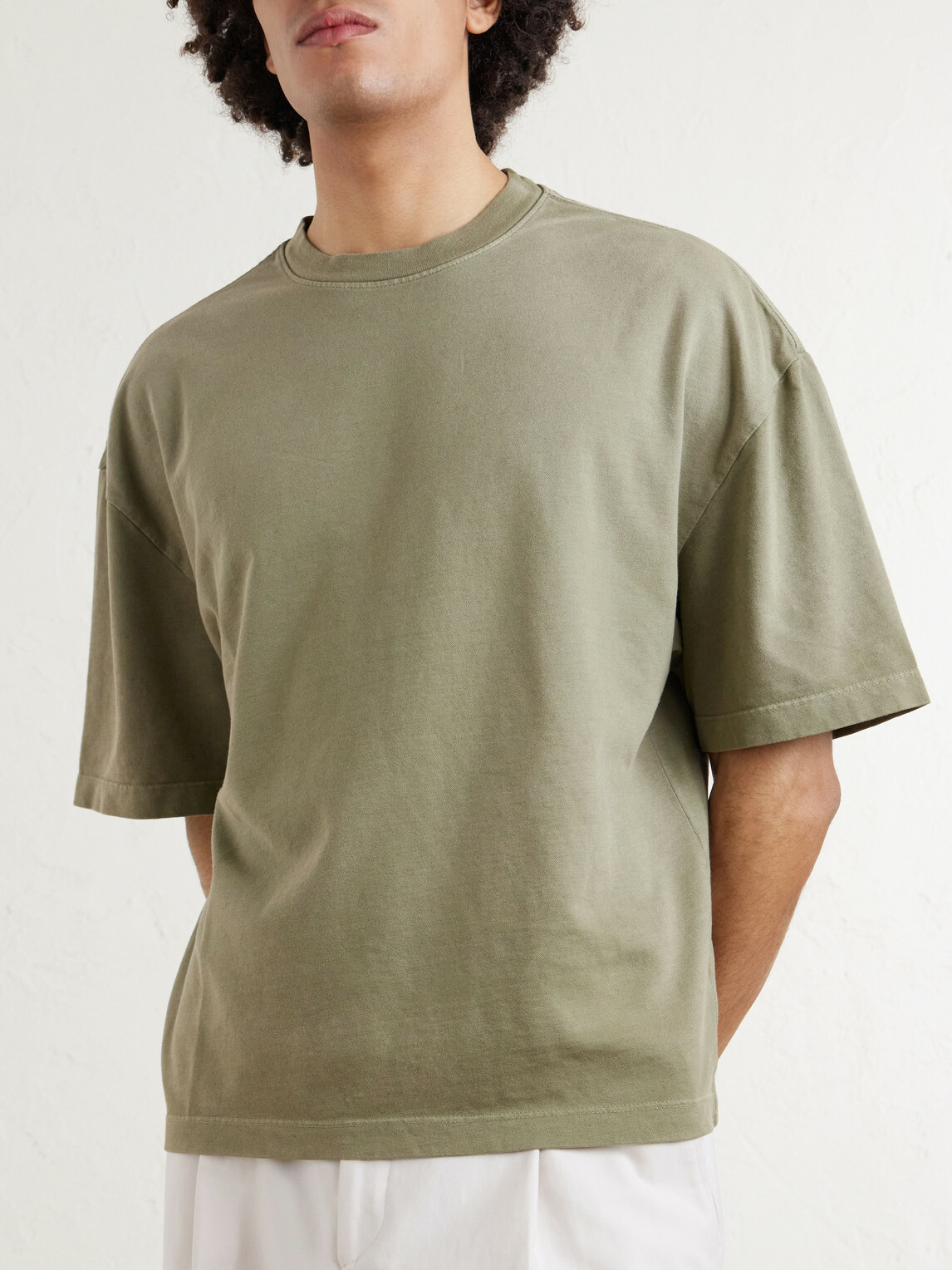 The Elder Statesman - Playa Cotton and Cashmere-Blend T-Shirt - Green