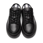 Sunnei Black Leather Dreamy Slip-On Sneakers