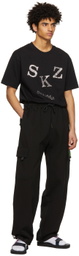 Sankuanz Black French Terry Cargo Pants