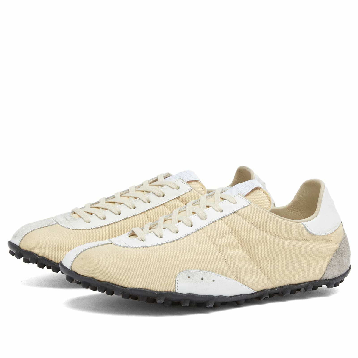 Maison Margiela Women's Sprinter Low Top Sneaker in Yellow Pale/White/Antique White