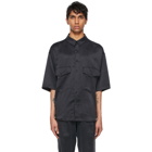 Nahmias Black Silk Short Sleeve Shirt