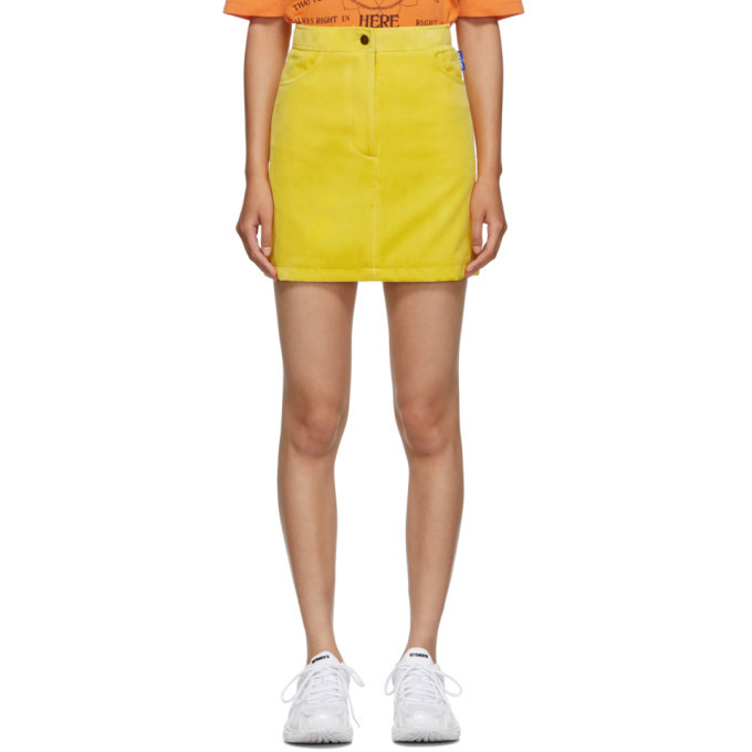 Photo: Anton Belinskiy Yellow Velvet Miniskirt