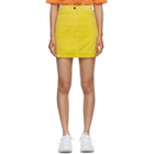 Anton Belinskiy Yellow Velvet Miniskirt
