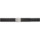 Bottega Veneta Black Leather Intrecciato Belt