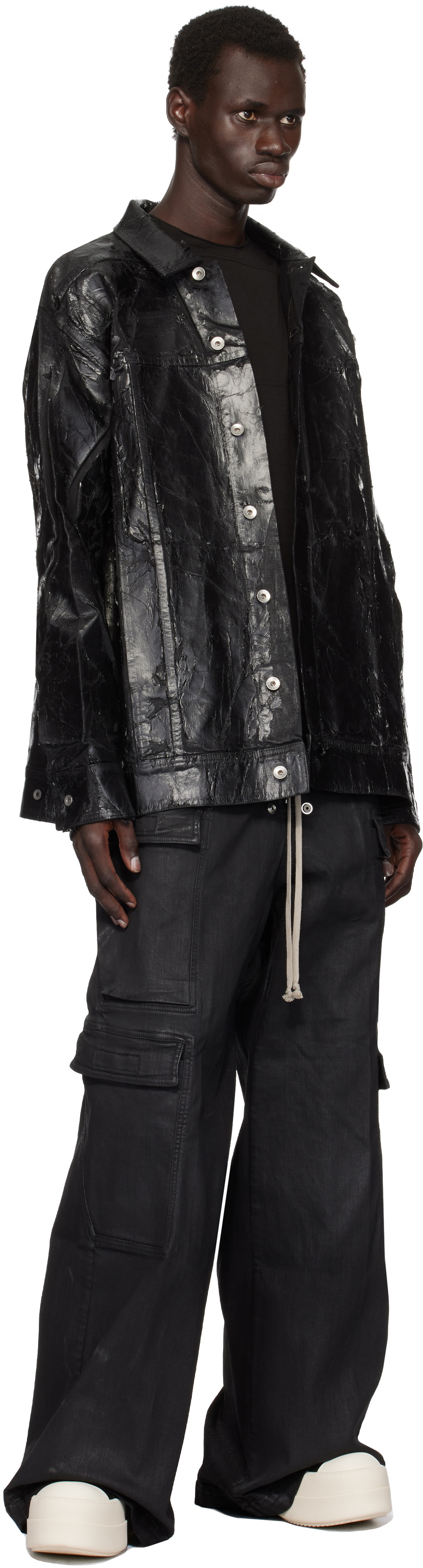 Rick Owens DRKSHDW Black Porterville Jumbo Worker Denim Jacket