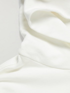 Maison Margiela - Logo-Embroidered Cotton-Jersey Hoodie - White