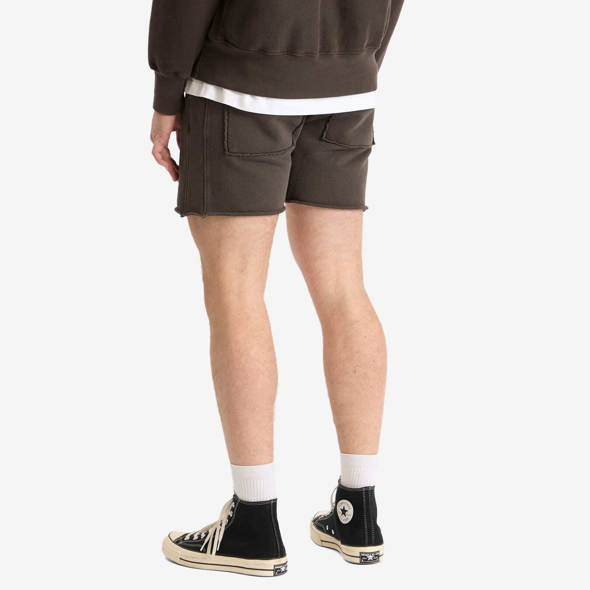 Les Tien Men's s Heavyweight Yacht Sweat Short in Vintage Black