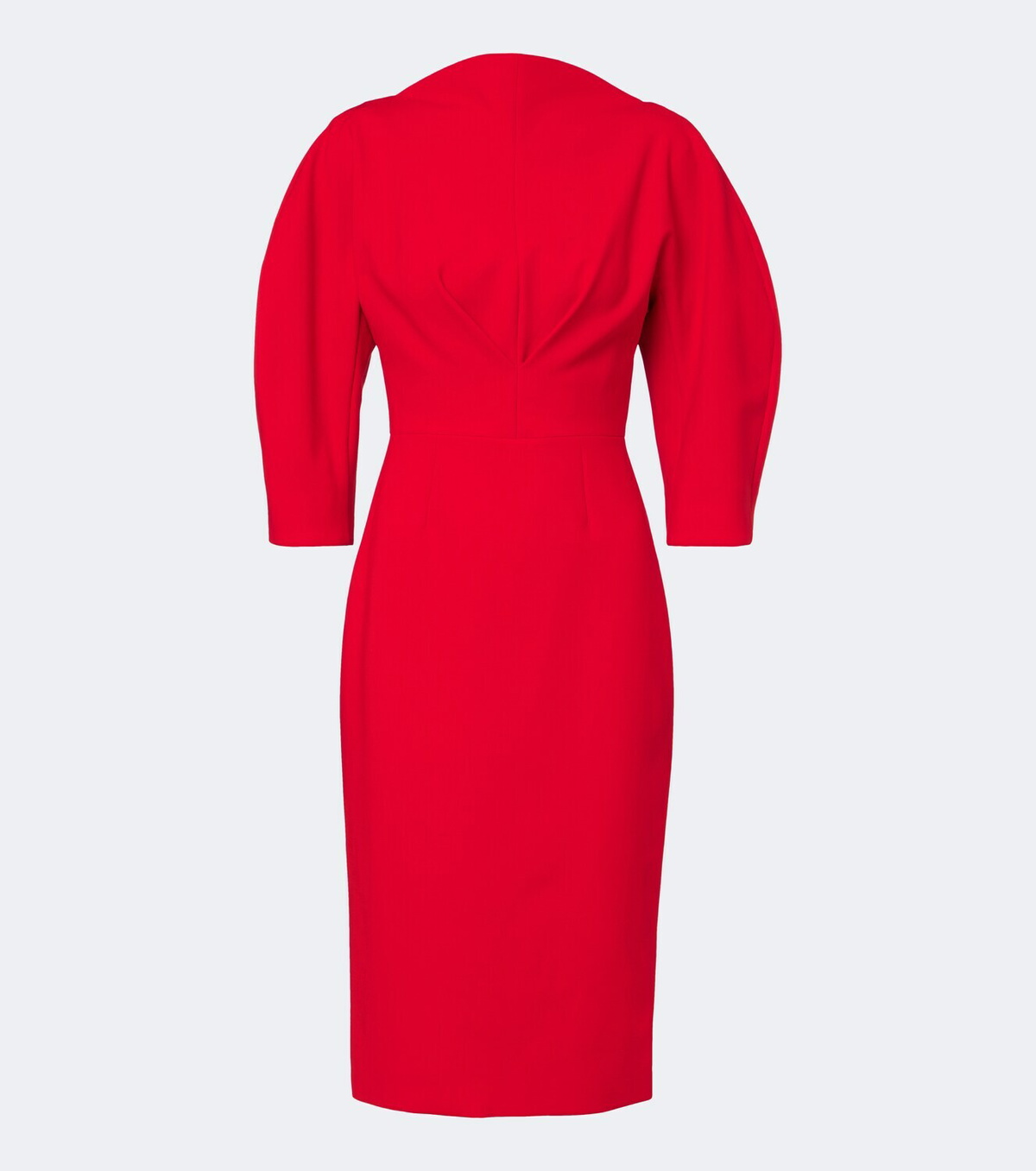 Carolina Herrera Draped wool-blend cocktail dress