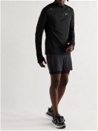 Nike Running - Repel Fleece-Trimmed Therma-FIT Half-Zip Running Top - Black