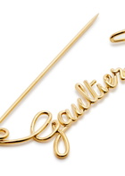 Jean Paul Gaultier Safety Pin Logo Metal Brooch - Gold - One Size