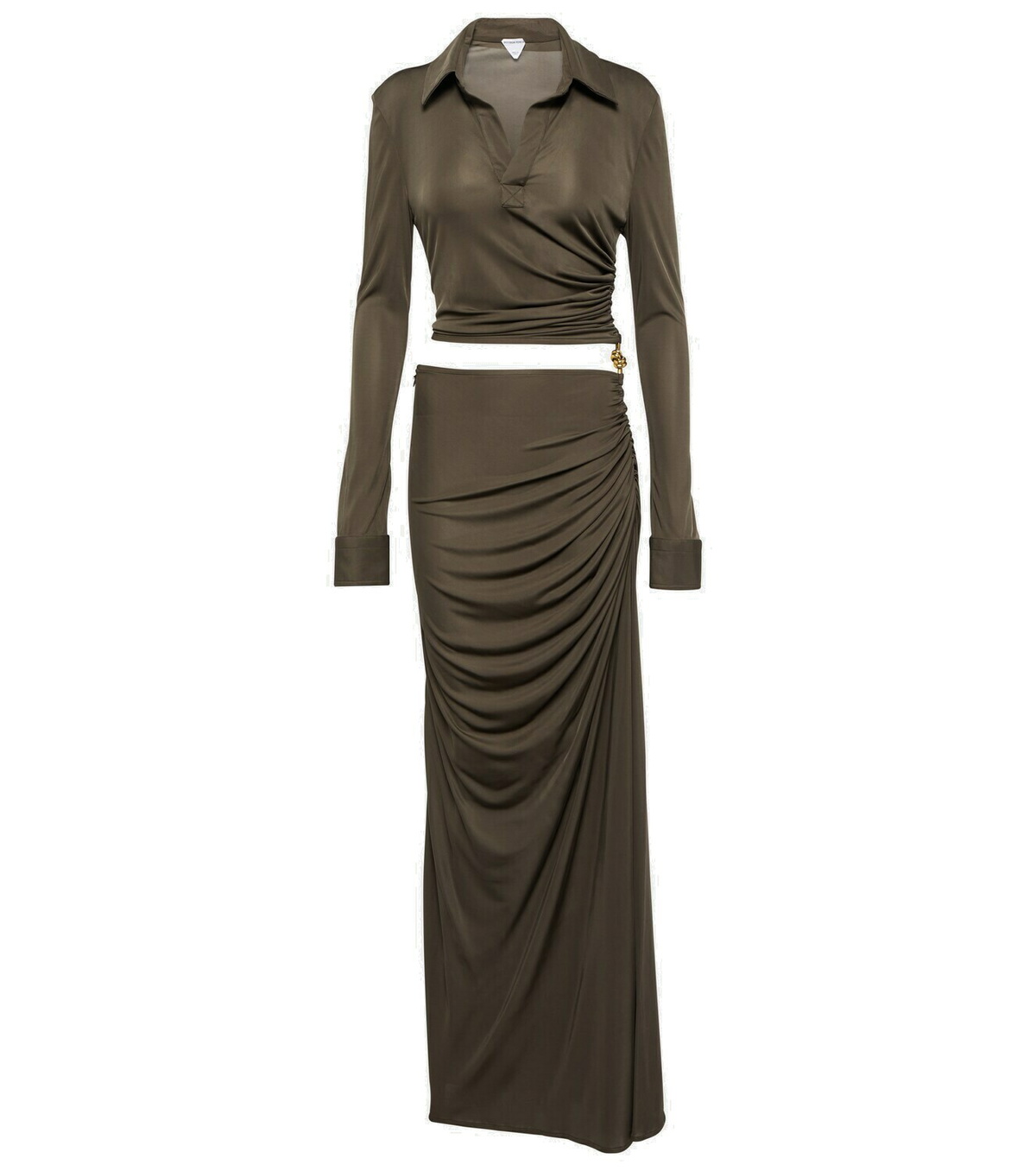 Bottega Veneta Knot cutout jersey maxi dress Bottega Veneta