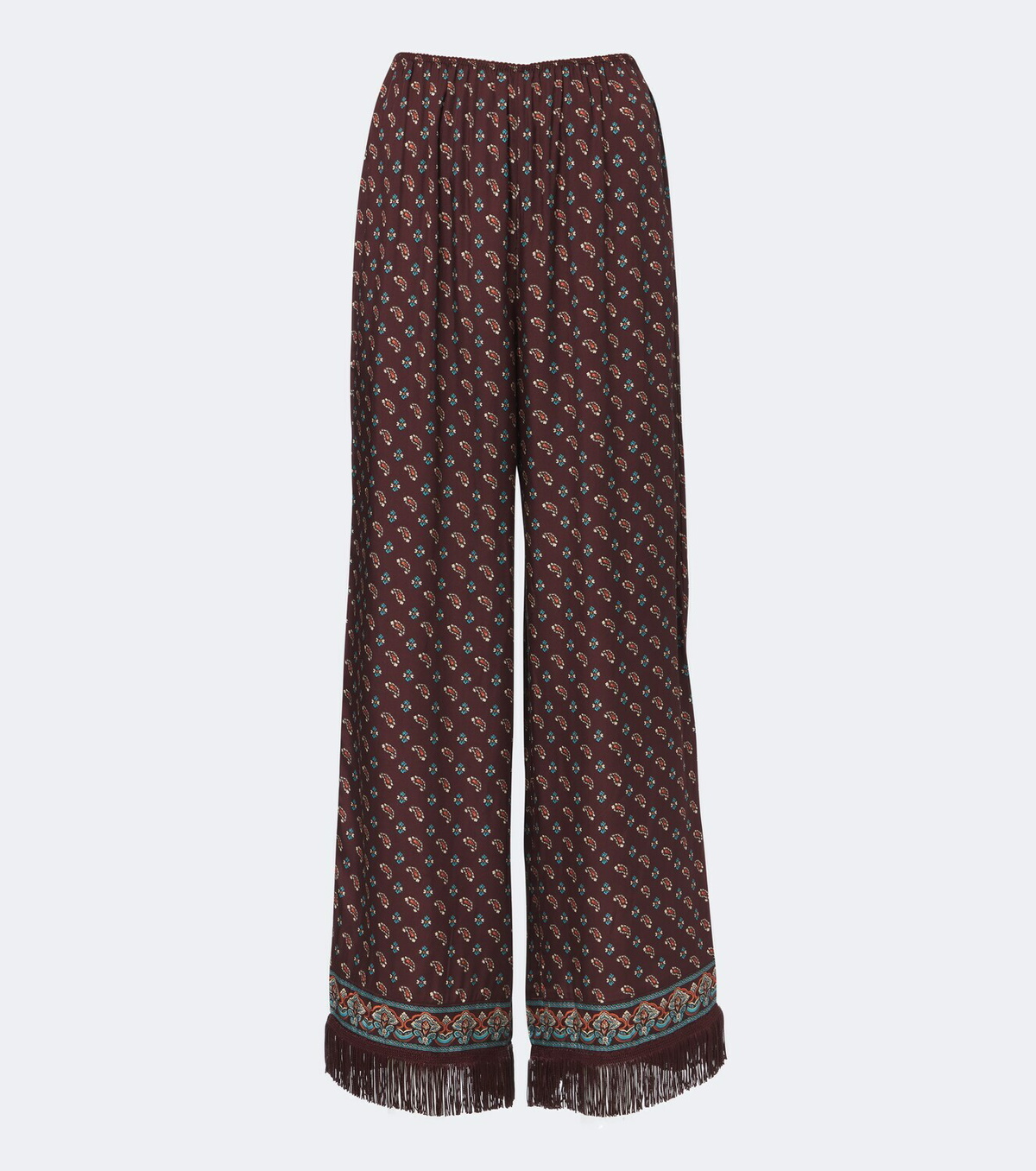 Dôen Lavona fringed silk-blend wide-leg pants