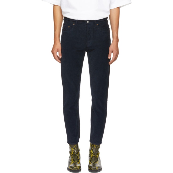 Acne Studios Navy Bla Konst Corduroy River Trousers