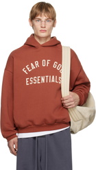 Fear of God ESSENTIALS Red Fleece Hoodie