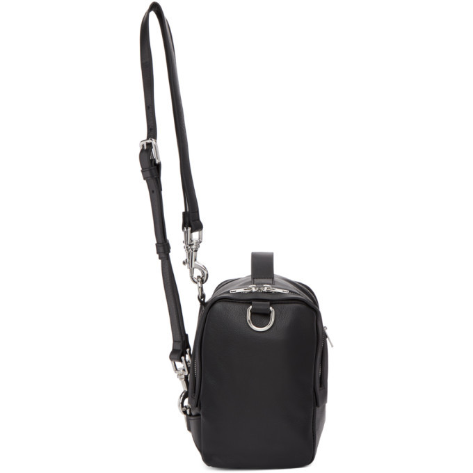 McQ Alexander McQueen Black Mini Convertible Box Backpack McQ 