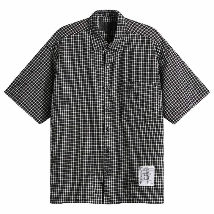Photo: Neighborhood Men's BW Check Short Sleeve Shirt in Black