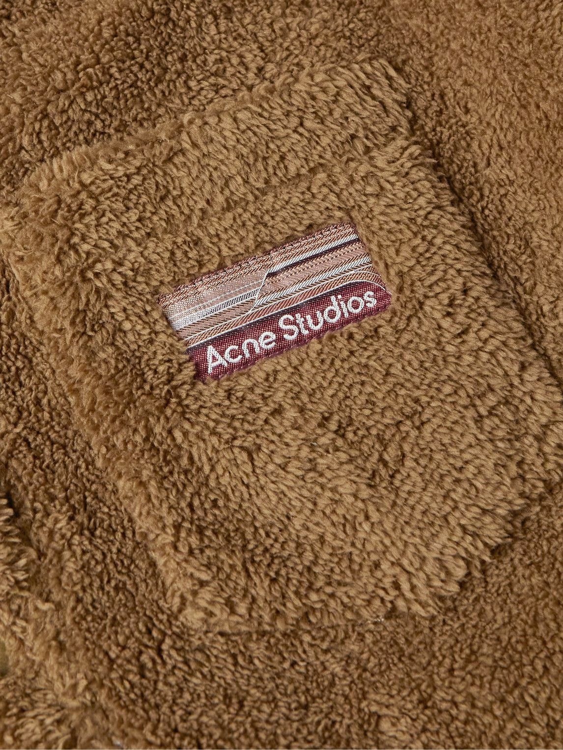 Acne Studios - Logo-Appliquéd Fleece Jacket - Brown Acne Studios