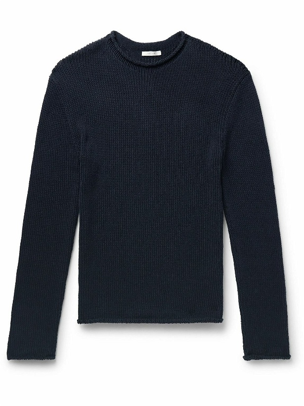 Photo: The Row - Anteo Cotton and Cashmere-Blend Sweater - Blue