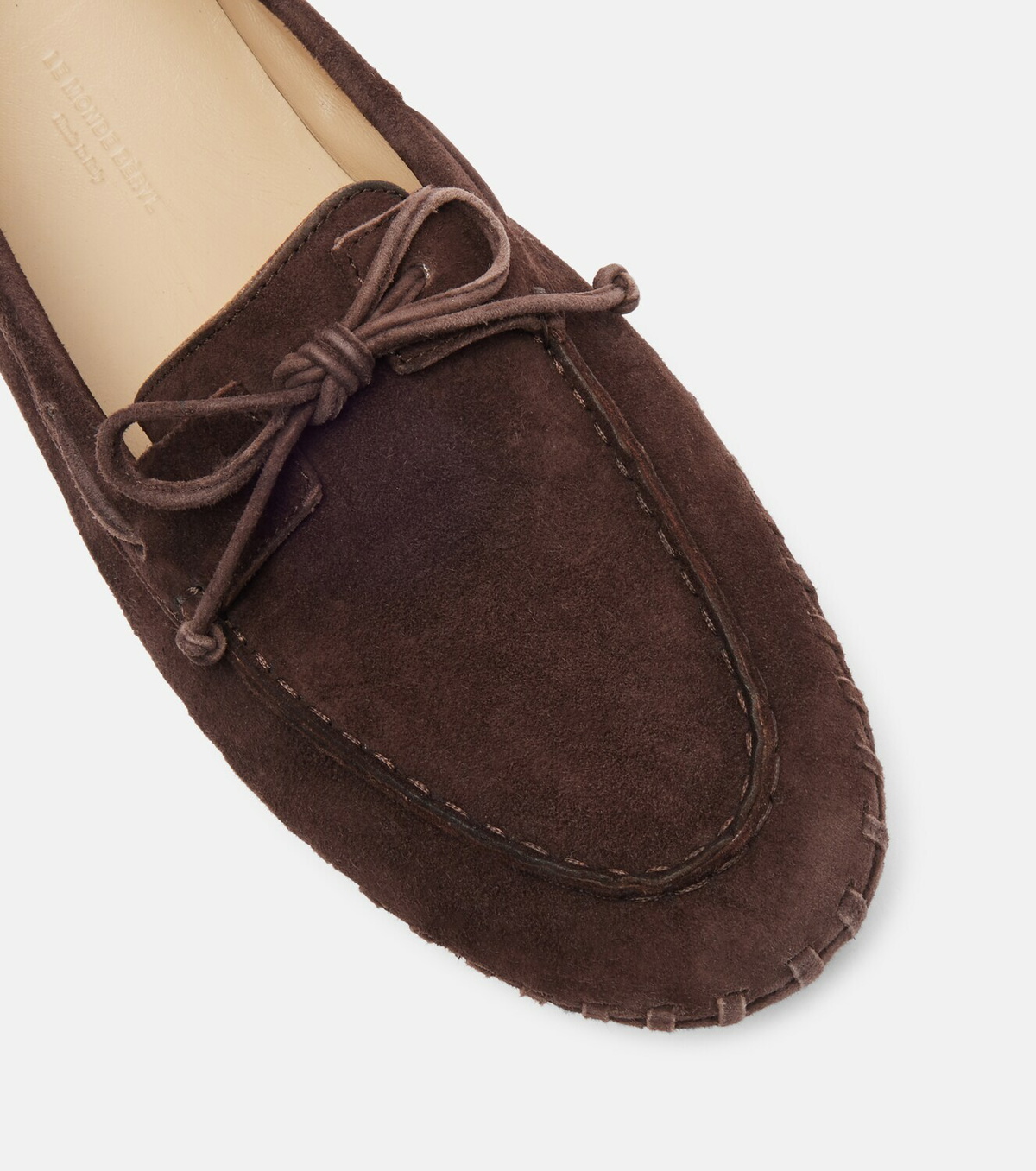 Le Monde Béryl Driver embroidered suede loafers