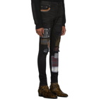 Amiri Black Grunge Patch Medium Crafted Jeans