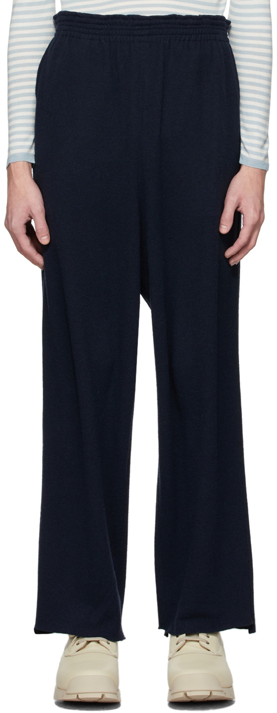 Camiel Fortgens Navy Merino Wool Lounge Pants Camiel Fortgens