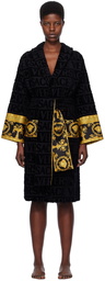 Versace Underwear Black 'I Heart Baroque' Robe