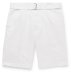 Officine Generale - Julian Slub Cotton and Linen-Blend Shorts - Men - White