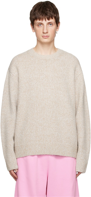 Photo: Acne Studios Taupe Pilled Sweater
