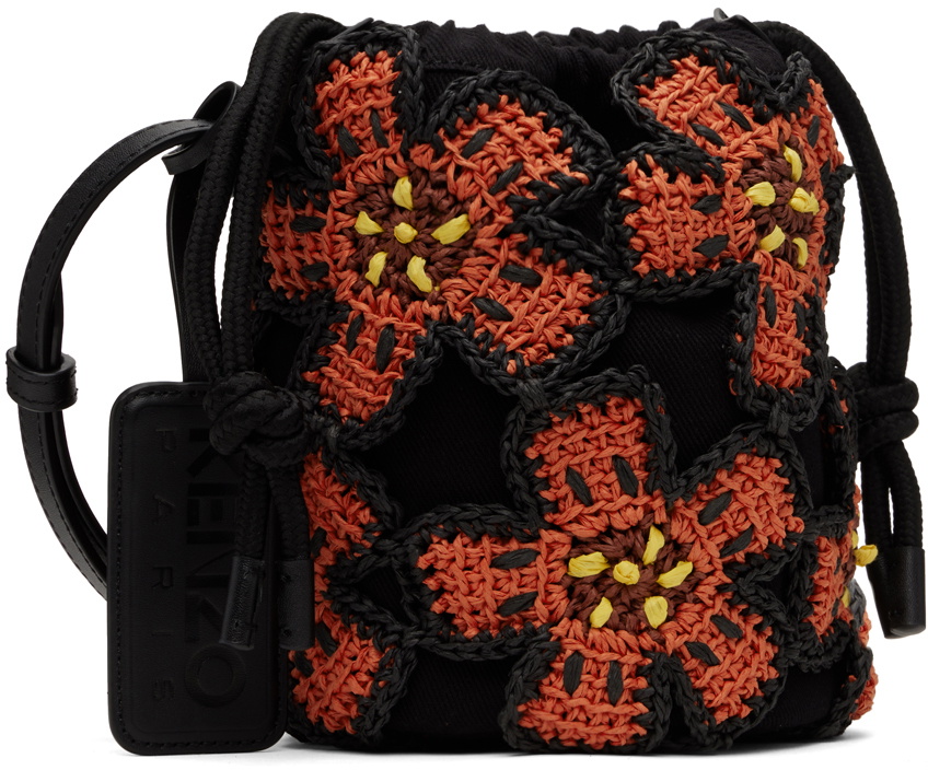 Kenzo Black Kenzo Paris Boke Flower Crochet Bag Kenzo