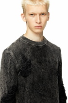 Diesel Destroyed jumper with floating yarns - Knitwear Mens in Black