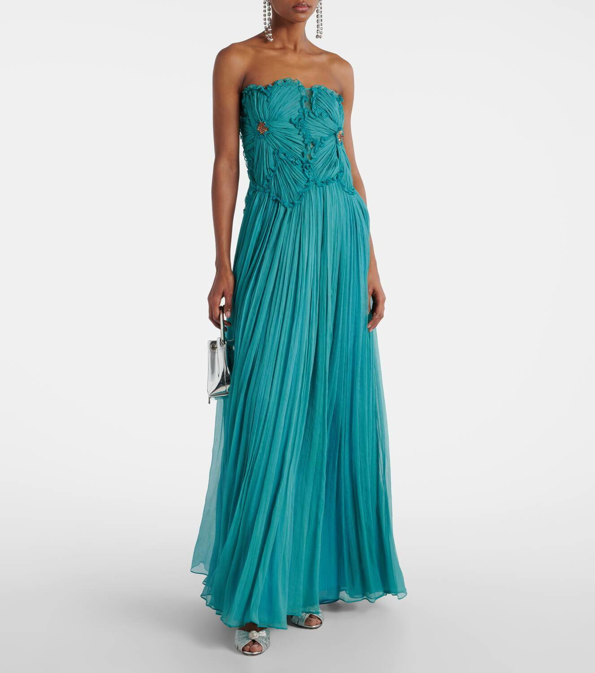 costarellos evening dresses Costarellos - Lissie Silk Velvet Gown