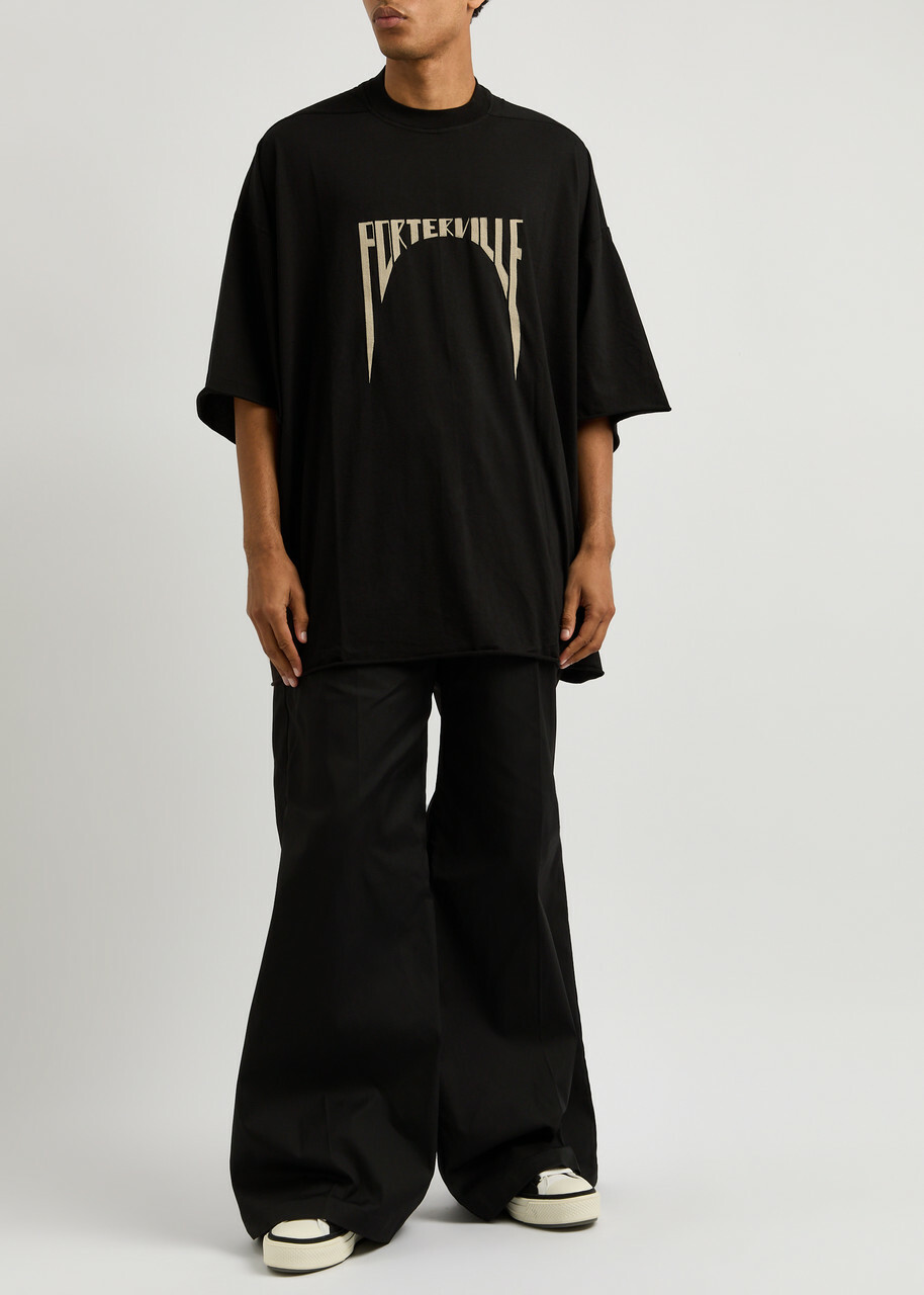 Tシャツ・カットソー RICK OWENS OVERSIZED BLACK CUPRO T-SHIRT RICK OWENS - TOPS - Rick Owens
