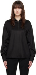 Jil Sander Black Zip Sweater