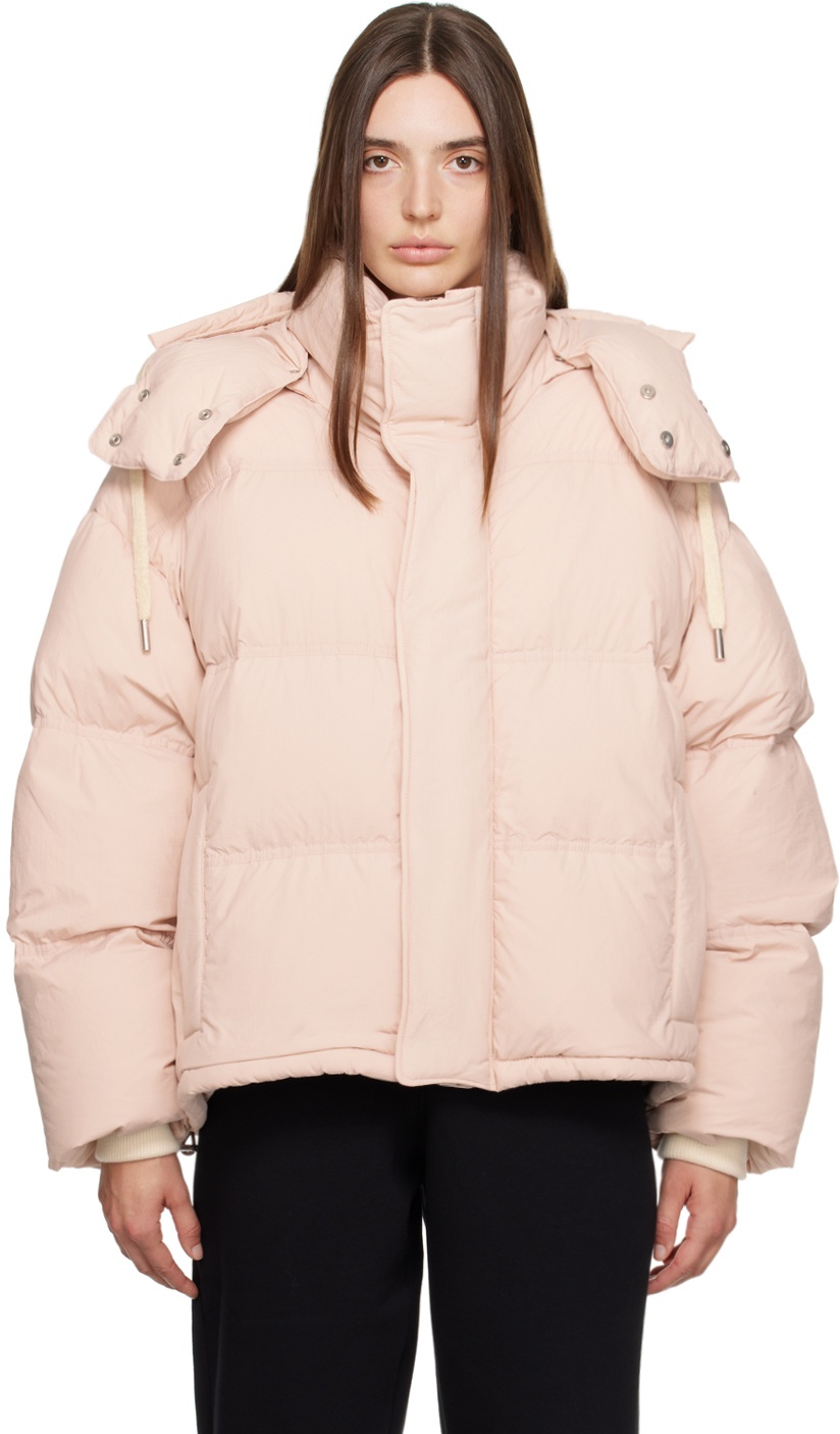 AMI Paris Pink Quilted Down Jacket AMI