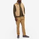 The Real McCoy's Men's Quilted Crew Sweat in Olive