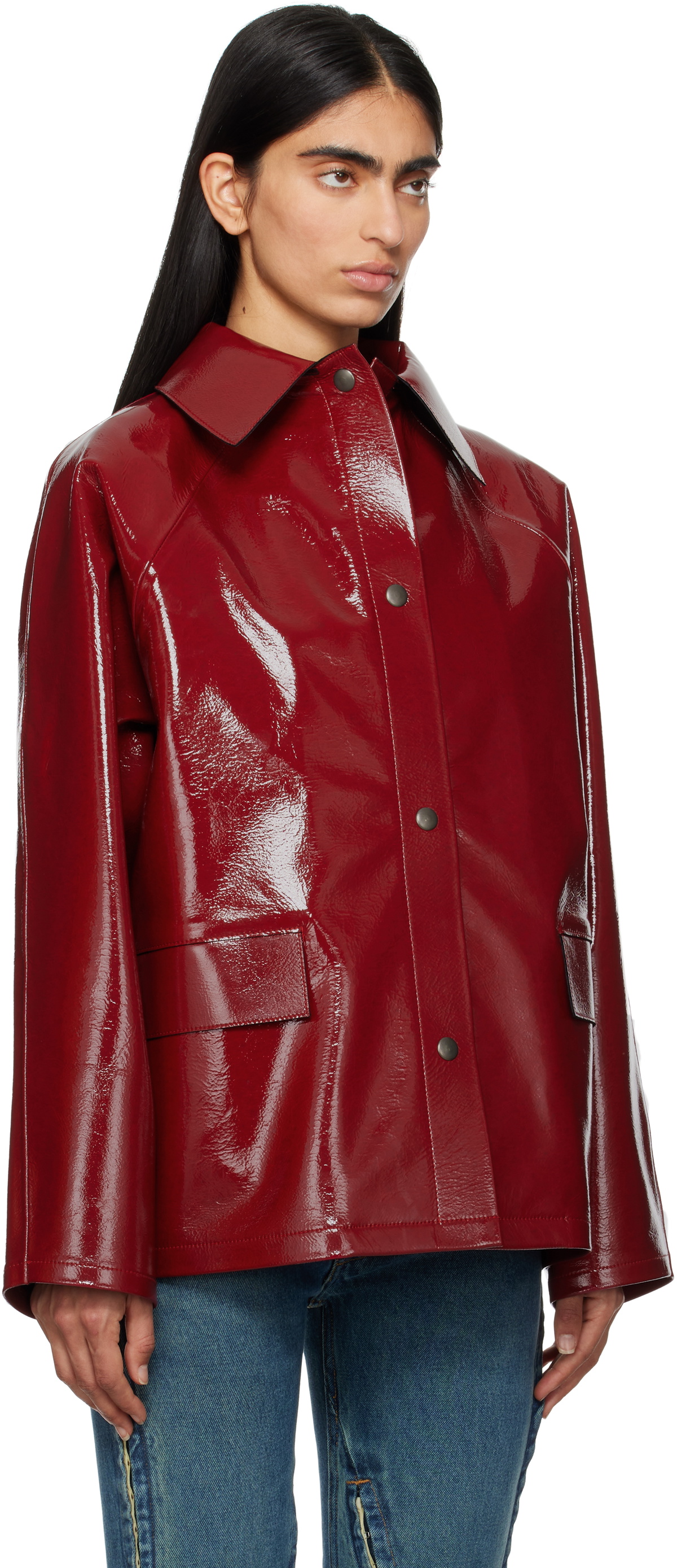 KASSL Editions Red Original Hip Lacquer Jacket