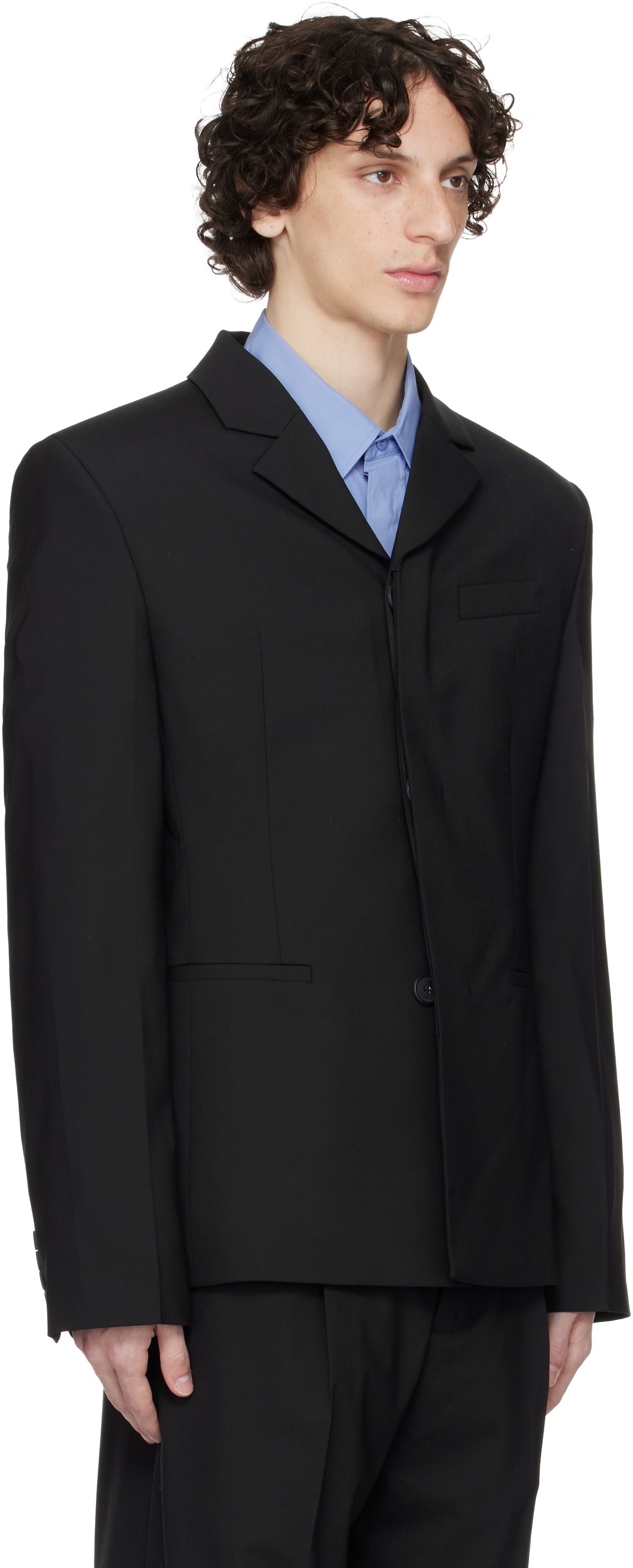 032c Black '032c Office Attire' Suit Blazer