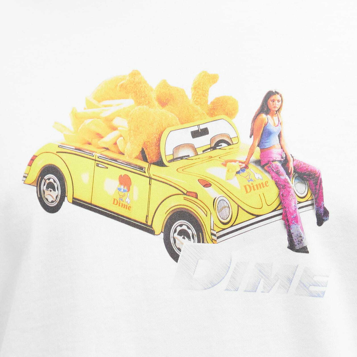 【DIME】 2Fast 2Delicious T-Shirt / White Dime Men's 2Fast 2Delicious T-Shirt in White Dime