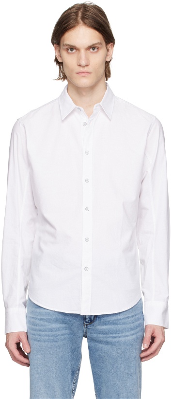 Photo: rag & bone White Fit 2 Engineered Oxford Shirt