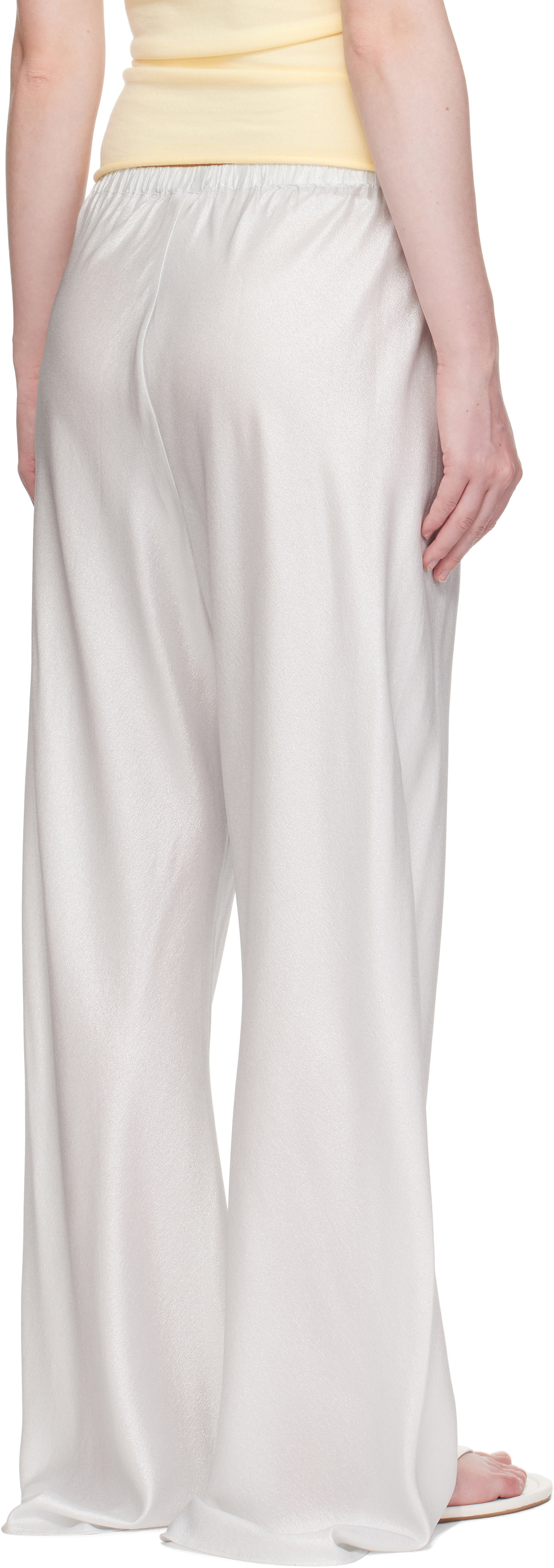 Silk Laundry Silver Bias Cut Lounge Pants