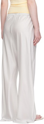 Silk Laundry Silver Bias Cut Lounge Pants